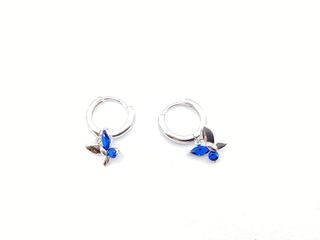 argollas plata 925mm con piedra con circonita