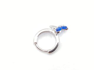 argollas plata 925mm con piedra con circonita