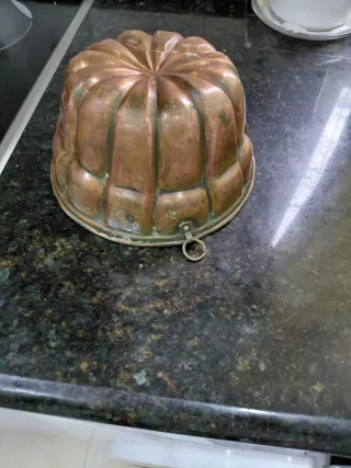 Juego 5 casos de cobre antiguos