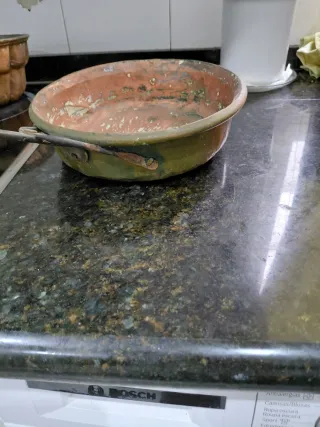 Juego 5 casos de cobre antiguos