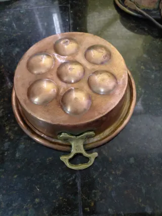 Juego 5 casos de cobre antiguos