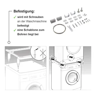 Kit unión lavadora secadora Bosch