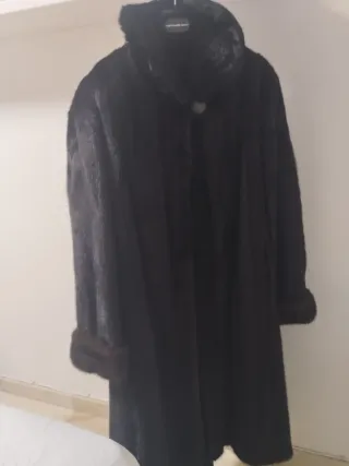 Chaquetón de bisonte negro y marrón