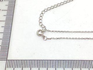 cadena plata 925mm con piedra con circonita 19 2.5cm