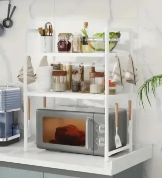 Scaffale porta microonde 3 ripiani cucina forno