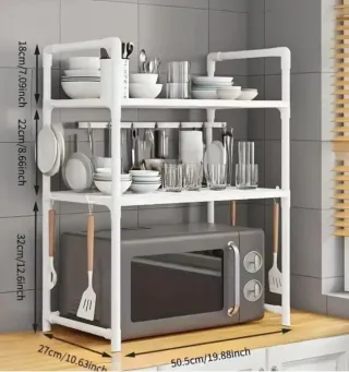 Scaffale porta microonde 3 ripiani cucina forno