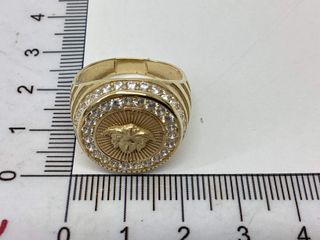 sello oro 18k con piedra con circonita