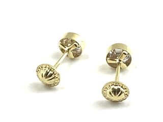 pendientes oro 18k con piedra con circonita