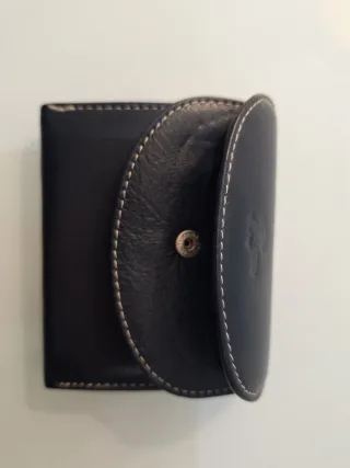 Monedero Billetero Ubrique Piel Azul Marino