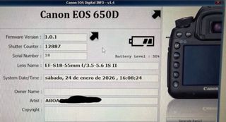Canon EOS 650D Cámara Digital