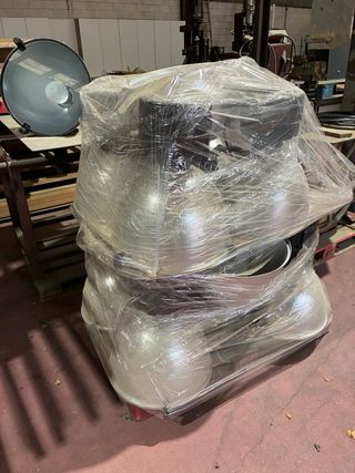 Lámpara industrial colgante.