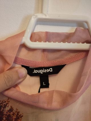 Top Gasa Tul Estampado Lavanda Desigual