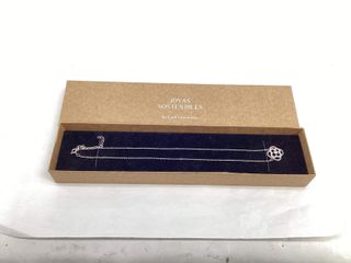 cadena plata 925mm con piedra con circonita 19 2.5cm