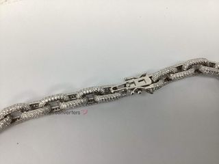 cadena plata 925mm con piedra con circonita 30cm