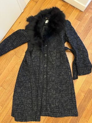 Cappotto lungo con pelliccia