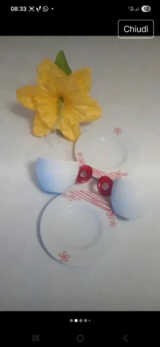 Set 2 Tazzine + 2 Piattini Guzzini