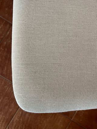 Sillas de comedor ratán y lino beige/negro