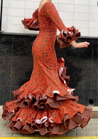 Traje de Flamenca Talla 34 hasta 38 MUY ELASTICO
