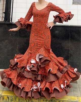 Traje de Flamenca Talla 34 hasta 38 MUY ELASTICO