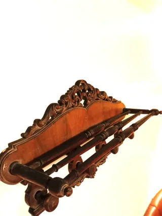 Perchero madera vintage clásico 4 perchas