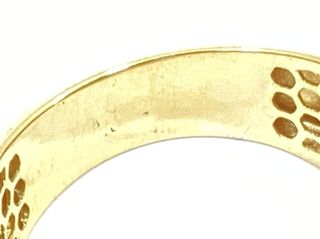 sello oro 18k con piedra con circonita