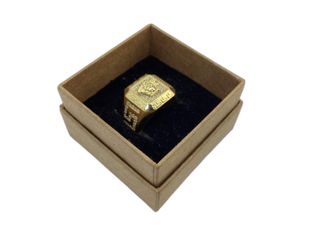 sello oro 18k con piedra con circonita