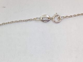 collar oro 18k con diamante de laboratorio 23cm