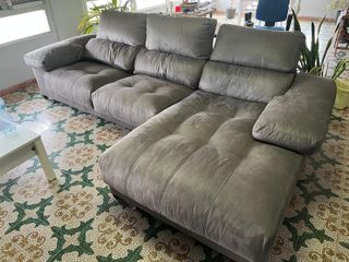 Sofá cheslong con asientos extensibles, reclinable