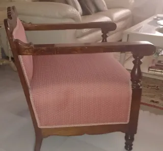 Silla Descalzadora Madera Marrón