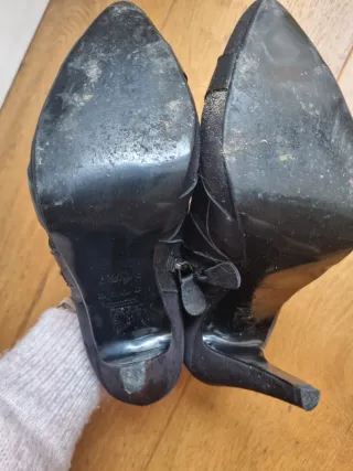 Botines negros tacón alto talla 38