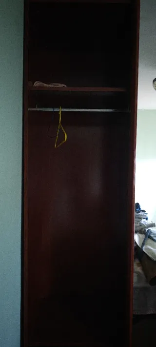 Armario de madera y cristal