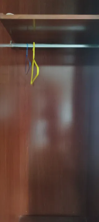 Armario de madera y cristal