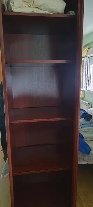 Armario de madera y cristal