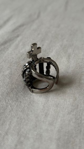 Anillo corona MNG ajustable plateado