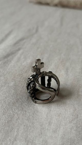 Anillo corona MNG ajustable plateado