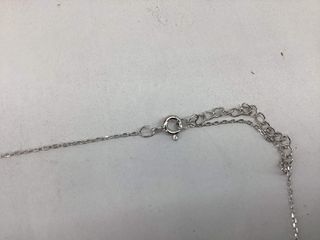 cadena plata 925mm con piedra con circonita 19 2.5cm