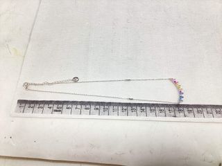 cadena plata 925mm con piedra con circonita 19 2.5cm