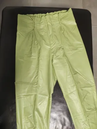 Pantaloni Ecco Pelle Verde