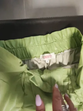 Pantaloni Ecco Pelle Verde