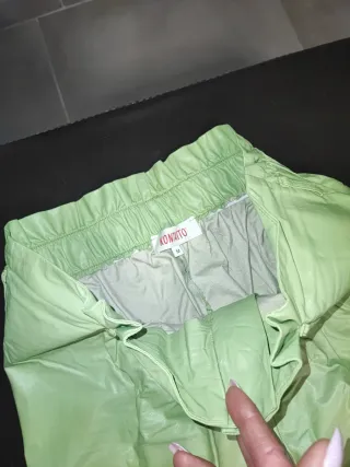 Pantaloni Ecco Pelle Verde