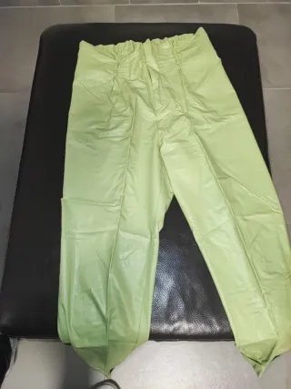Pantaloni Ecco Pelle Verde