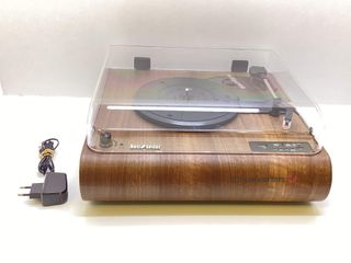 giradiscos retro spiler turntable with built-in speakers