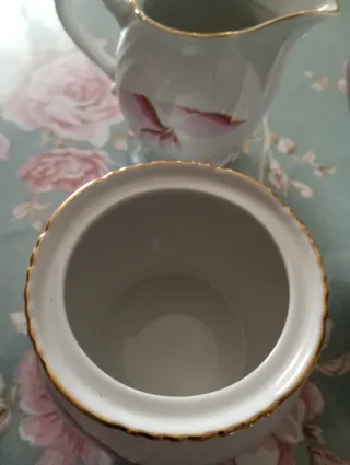 Set Teiera Lattiera Zuccheriera Porcellana