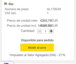 Empuñadura JD AL179242