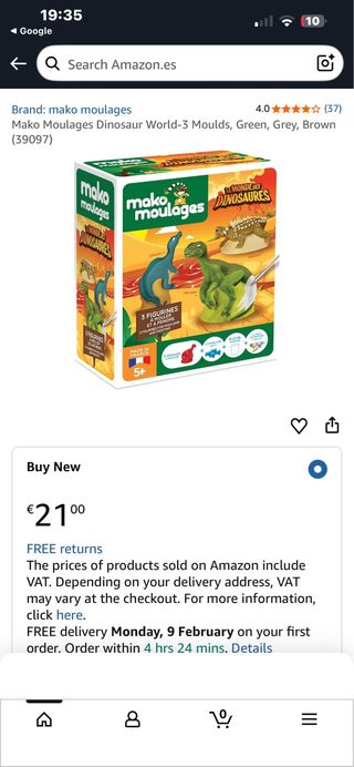 Caja de moldes El Mundo de los Dinosaurios