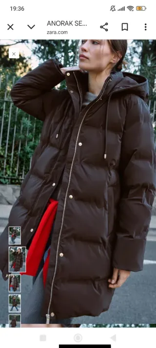 Anorak Zara Marrón Talla XL