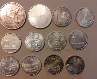 Lotto 15 Monete d'Argento Portogallo 243gr