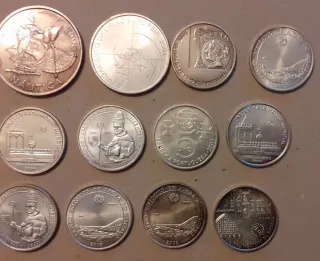 Lotto 15 Monete d'Argento Portogallo 243gr