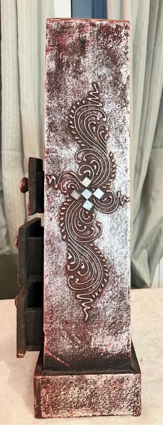 Cajonera Piramidal de madera natural INDIA