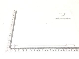 cadena plata 925mm con piedra con circonita 19 2.5cm